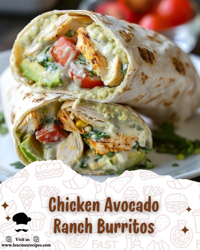 Creamy Chicken Avocado Ranch Burritos: A Flavorful Twist on a Classic ...